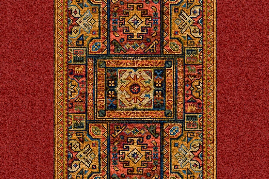 Ulster Glenavy Axminster Carpet Runner with intricate patterned design suitable for hallways and stairs.