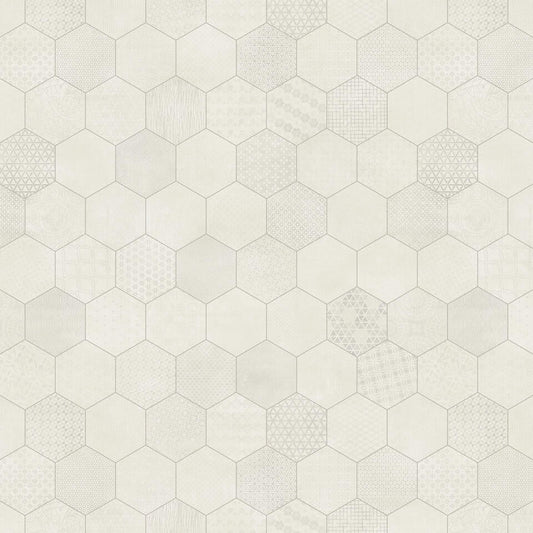 Rhinofloor Townhouse Henna Hex Tile vinyl flooring with a warm, intricate hexagon pattern in natural henna tones.