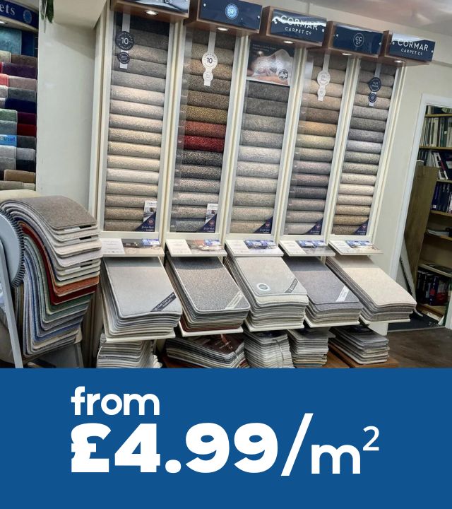 Carpets from only £4.99 per square metre.