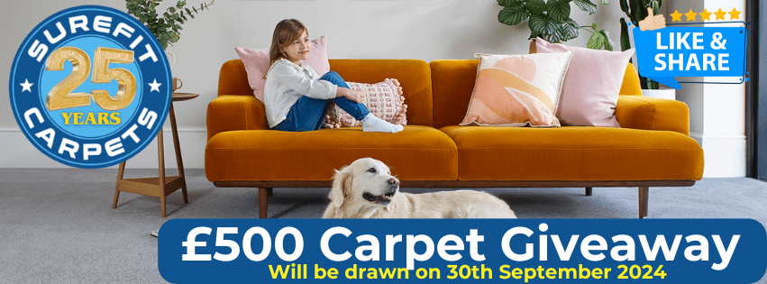 Win £500 worth of Carpets in September 2024 - Surefit Carpets