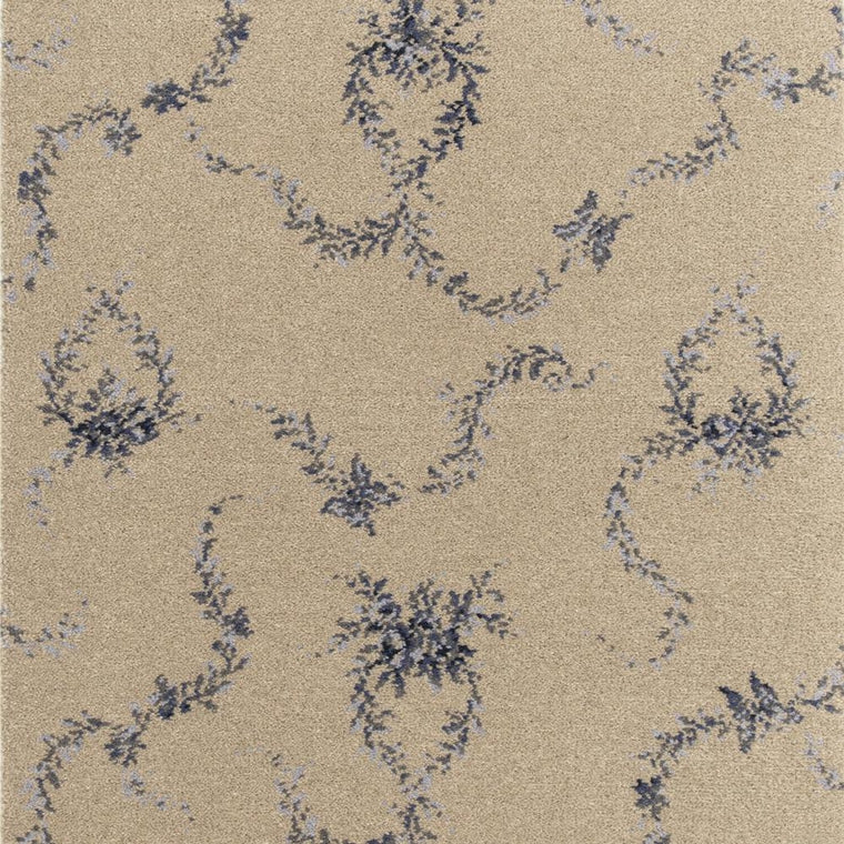 Brintons Classic Florals Nouveau Toile Papillon Blue 3/50364