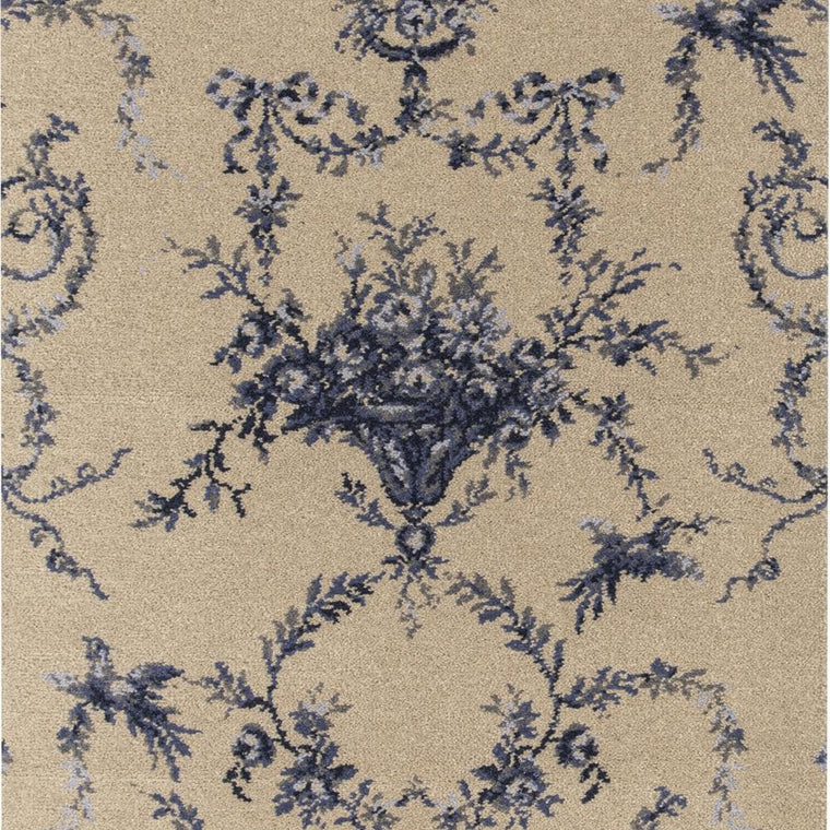 Brintons Classic Florals Nouveau Toile Empire Blue 3/50365