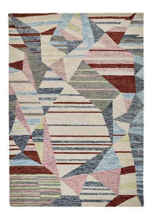 Surefit Carpets Contours Deco Rug featuring a modern geometric pattern in neutral tones.