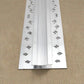 Double door trim for door bars, Surefit Carpets, showing a close-up of the sturdy aluminum finish and installation details.