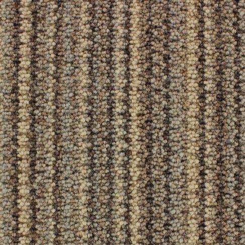 Telenzo Barbican carpet with intricate geometric pattern in neutral tones, showcasing plush texture and high-quality craftsmanship.