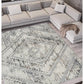 Abstract square grey rug from Surefit Carpets featuring a modern geometric design, soft texture, and versatile style.