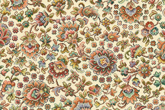 Ulster Glenavy Floral Axminster Carpet with intricate floral pattern in rich colors, showcasing durable woven textile for home flooring.