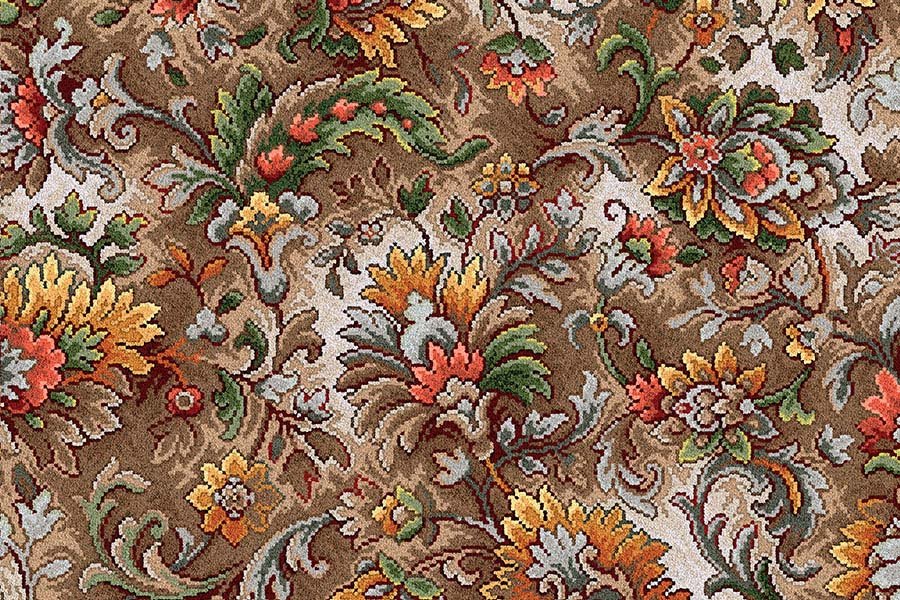 Ulster Glenavy Floral Axminster Carpet showcasing intricate floral patterns and rich colors suitable for elegant home decor.