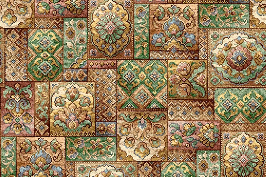 Ulster Glenavy Abstract Axminster Carpet featuring a colorful, intricate abstract pattern ideal for stylish living spaces.