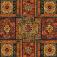 Ulster Glenavy Abstract Axminster Carpet showing a vibrant, patterned design in rich colors suitable for living rooms or bedrooms.