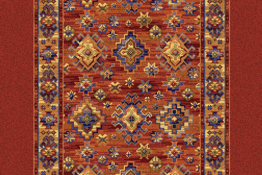 Ulster Glenavy Axminster Carpet Runner with intricate patterned design on plush textile surface.