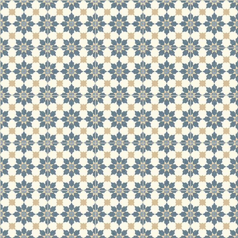 Lifestyle Floors Rubens Baroque Design vinyl flooring with intricate patterns in a warm wood tone, ideal for stylish interior spaces.