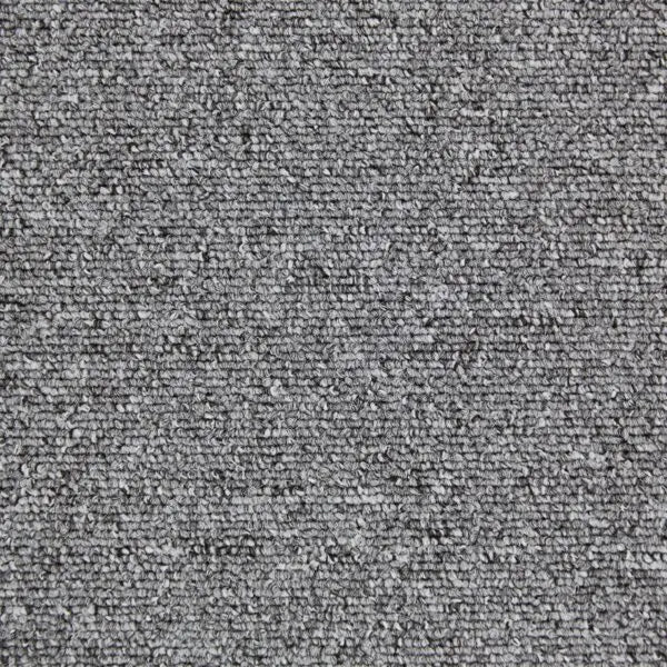 JHS Carpets Rimini Tile Loop Pile Carpet Tiles in neutral color, showing close-up of textured loop pile surface.
