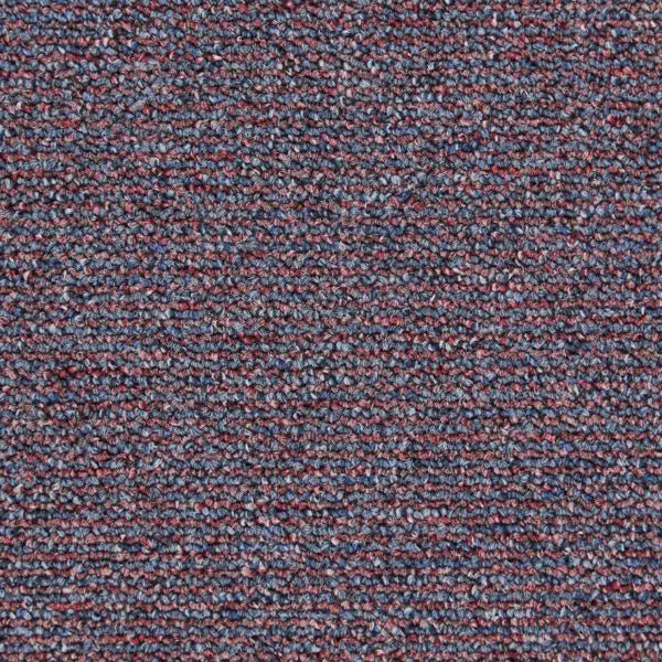 JHS Carpets Rimini Stripe Loop Pile Carpet Tiles featuring a vibrant striped pattern and durable loop pile texture.