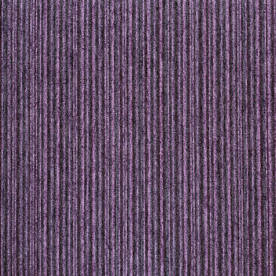 Burmatex Tivoli multiline carpet tiles with colorful, textured surface arranged in a tile pattern on a floor.