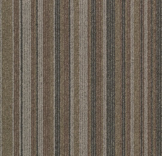 Forbo Tessera Barcode carpet tiles with a geometric black and white pattern, suitable for commercial flooring.
