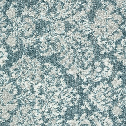 Abingdon Flooring Sandringham Stainfree Wilton carpet with intricate floral pattern in neutral tones, close-up view of woven texture.