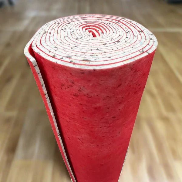 10mm foam carpet underlay by Surefit Carpets, showing a close-up of the soft, dense underlay material suitable for flooring.