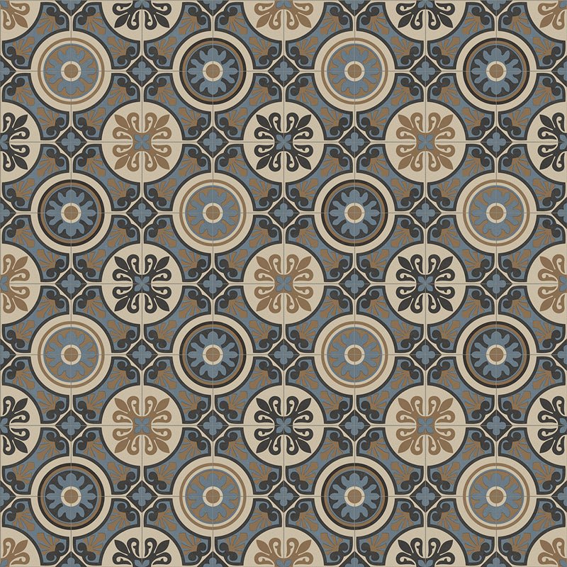Lifestyle Floors Lisbon Baroque Abstract Vinyl flooring with intricate pattern and warm wood tones, showcasing a stylish interior design element.
