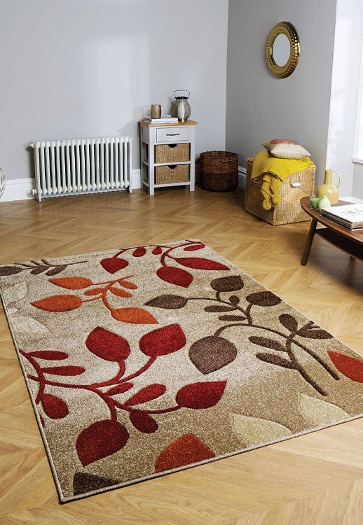 Oriental Weavers Portland Rug 1096M featuring a modern geometric pattern in neutral tones, suitable for living room or bedroom decor.
