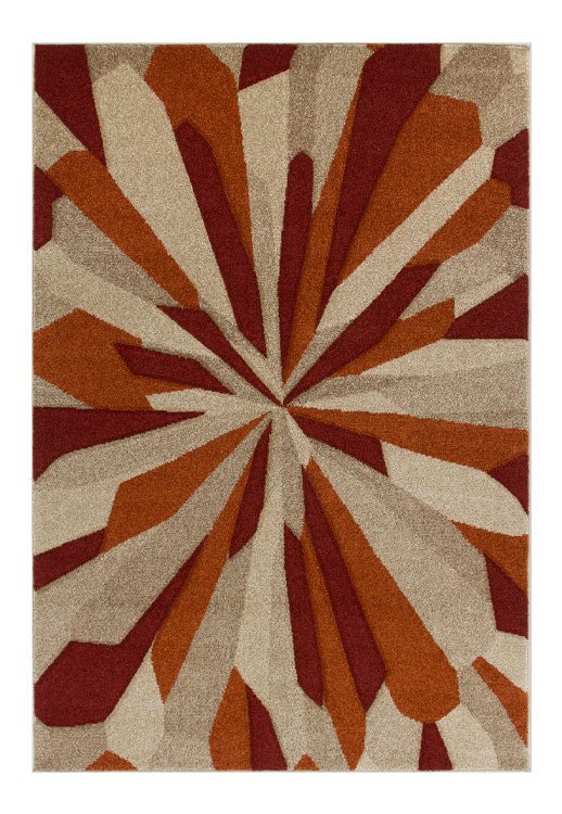 Oriental Weavers Portland Rug 3337E with geometric pattern in neutral tones, decorative rug for living room or bedroom.