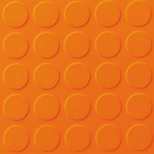 Polyflor SaarFloor Noppe Stud Rubber Flooring showing textured black rubber surface with raised stud pattern.