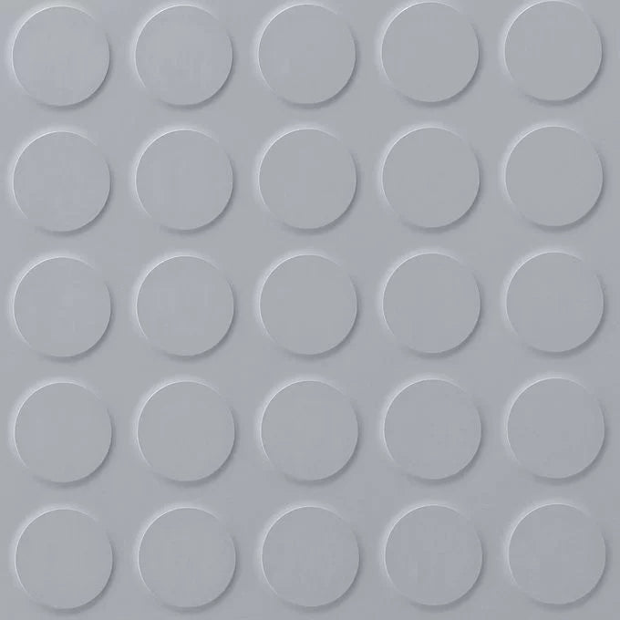 Rubber flooring from Polyflor SaarFloor Noppe Stud series, featuring textured rubber tiles with a durable, non-slip surface.
