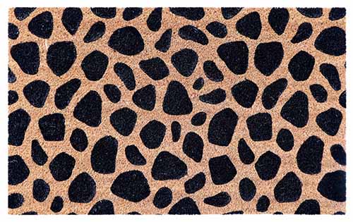 William Armes animal print coir door mat featuring bold animal pattern and durable natural fiber for outdoor use