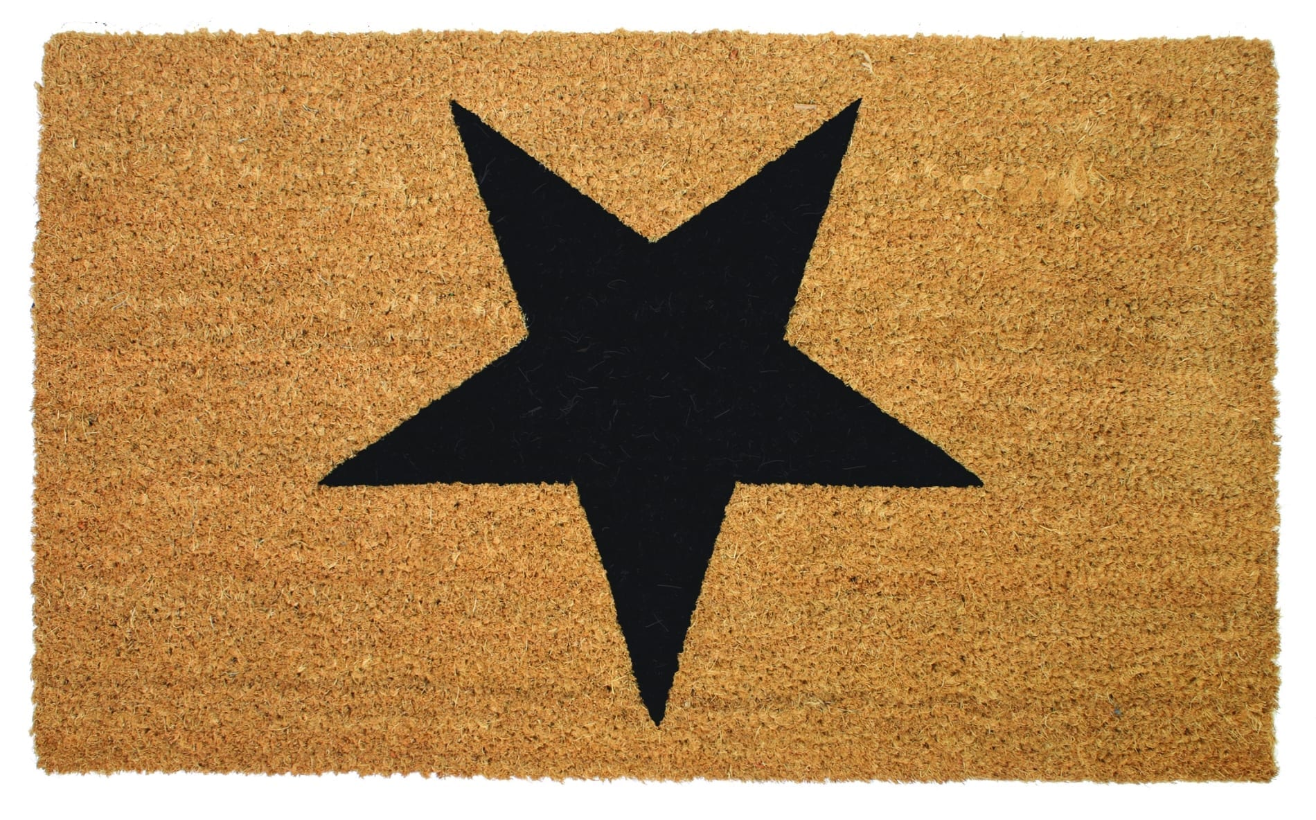 William Armes star coir door mat with star pattern, durable natural fiber, ideal for outdoor entryways.