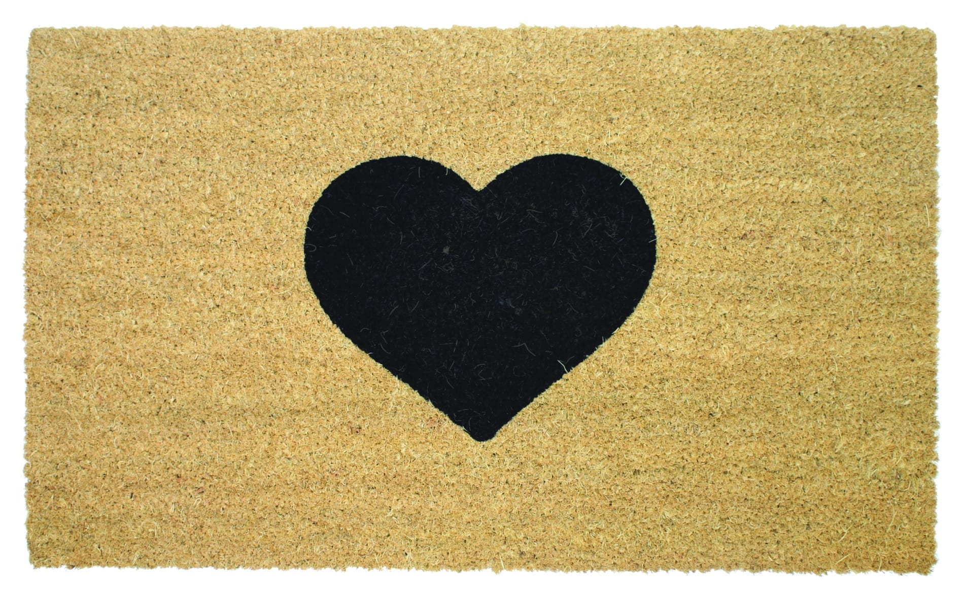 William Armes Heart Coir Mat door mat with a heart design, made from natural coir fibers, ideal for indoor or outdoor use.