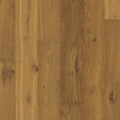 Quick-Step Palazzo hard wood flooring with natural wood planks, showcasing a smooth, polished surface and rich wood grain details.