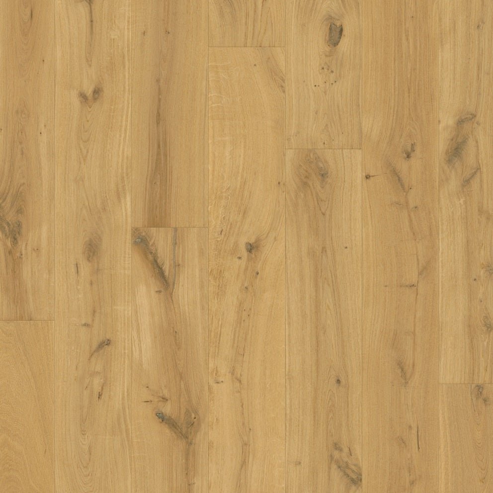 Quick-Step Massimo hard wood flooring planks with a rich, natural finish and textured surface for durable, stylish flooring.