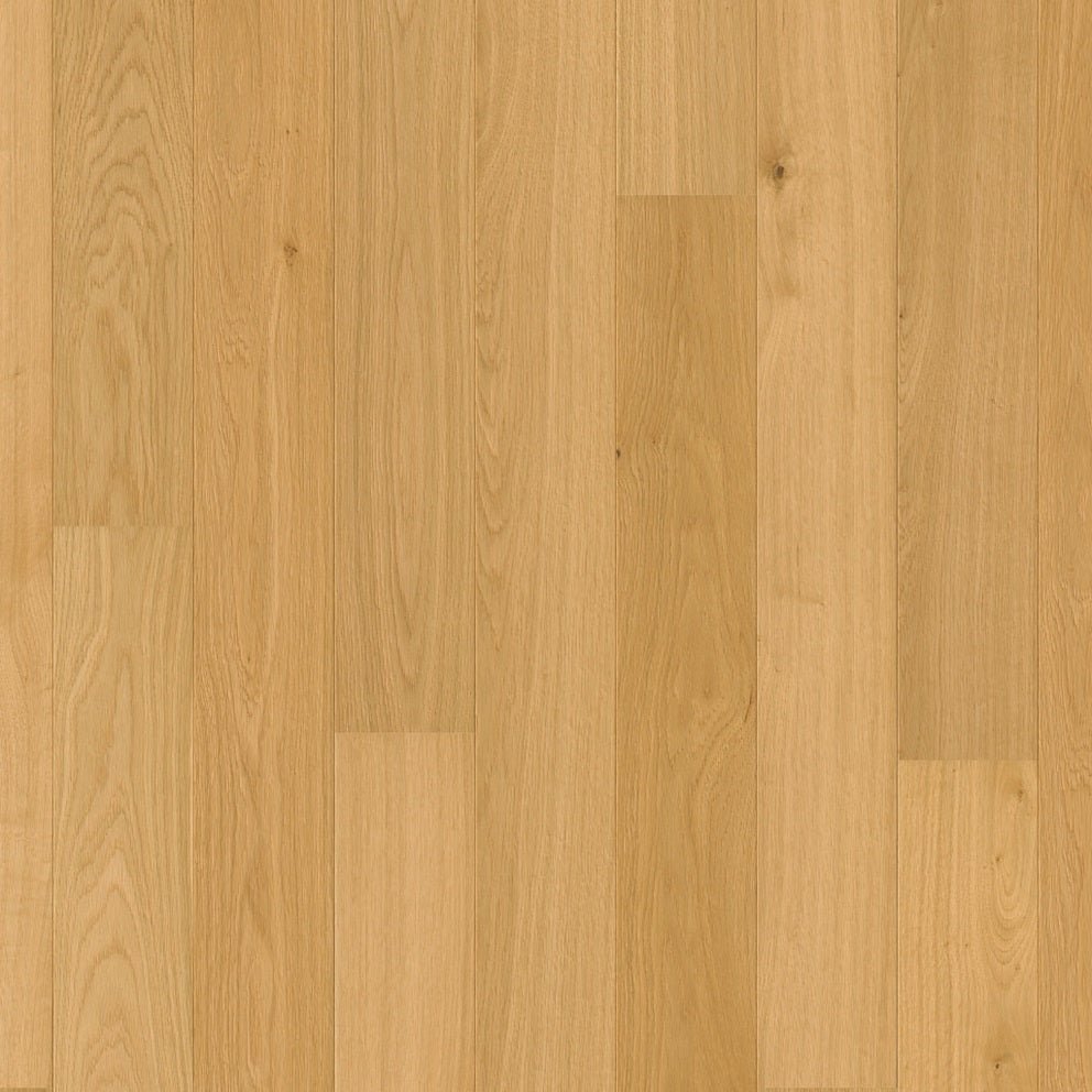 Close-up of Quick-Step Amato Hard Wood Flooring showing rich wood grain and smooth finish in natural light.