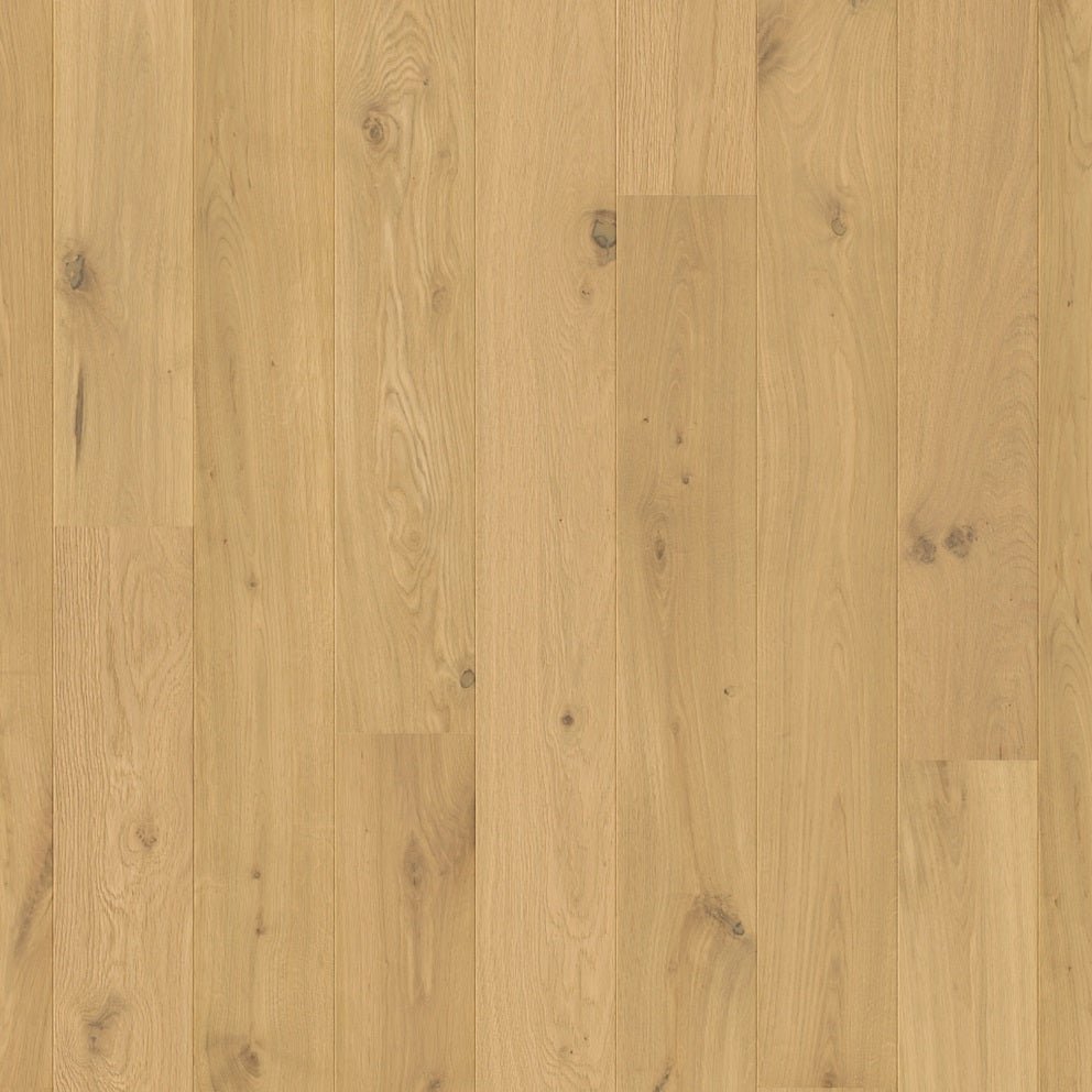 Quick-Step Amato hard wood flooring planks with a natural wood finish and smooth surface, showcasing durable hardwood flooring.