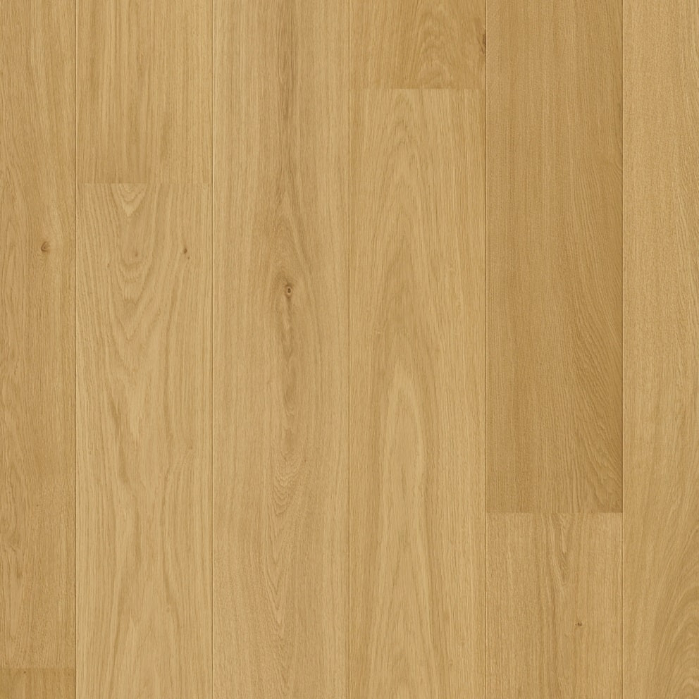 Quick-Step Cala hard wood flooring planks with a natural wood finish, showcasing the textured surface and rich color.