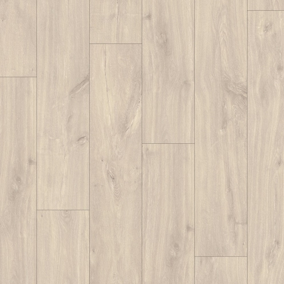 Quick-Step Classic Laminate Flooring planks with a wood grain finish, showcasing durable laminate flooring design.