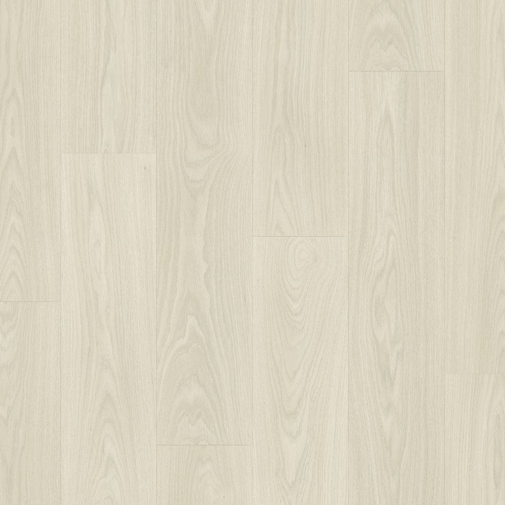 Quick-Step Classic laminate flooring planks with wood grain texture, showcasing the durable and stylish flooring option.