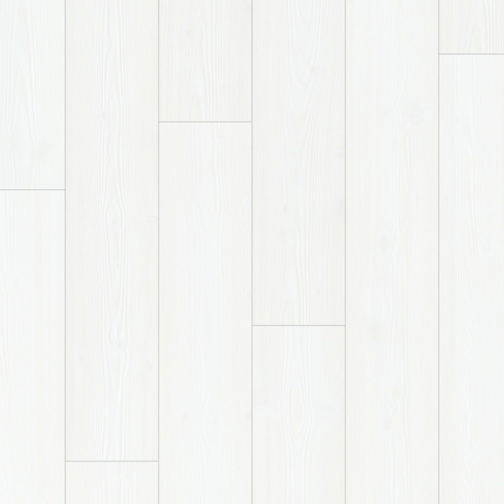 Quick-Step Impressive laminate flooring planks with a wood grain finish, showcasing durable, stylish flooring in a natural color tone.