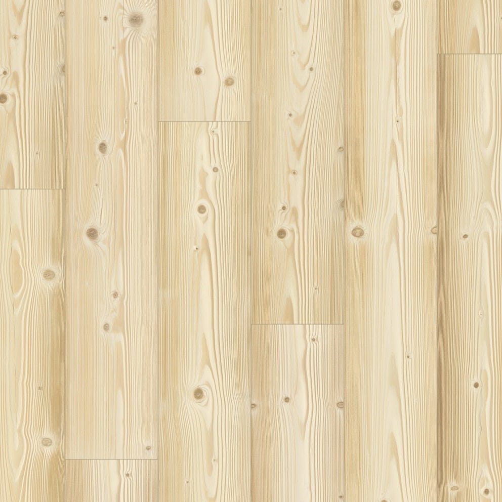 Quick-Step Impressive laminate flooring planks with a wood grain finish, showing the realistic texture and light brown color.