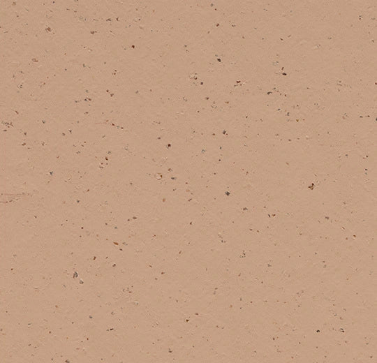 Marmoleum Solid Cocoa linoleum flooring from Forbo with a warm, natural brown color and textured surface.
