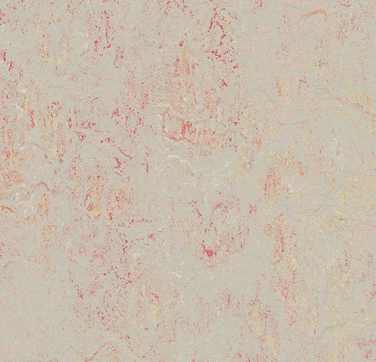 Marmoleum Splash linoleum flooring by Forbo with vibrant, colorful pattern suitable for modern interior design.