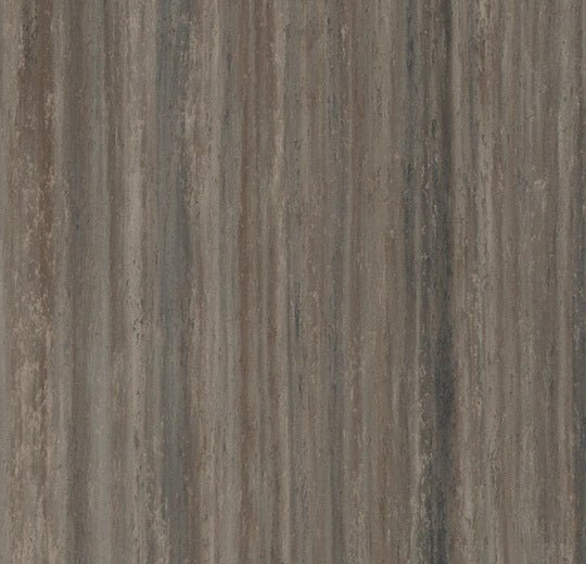 Marmoleum Linear Striato linoleum flooring by Forbo with a modern, linear pattern in earthy tones, showcasing durable resilient flooring.
