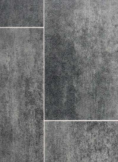 Surefit Carpets Trendtex Stone Tile Vinyl Flooring showing realistic stone tile pattern and textured surface for durable indoor use.