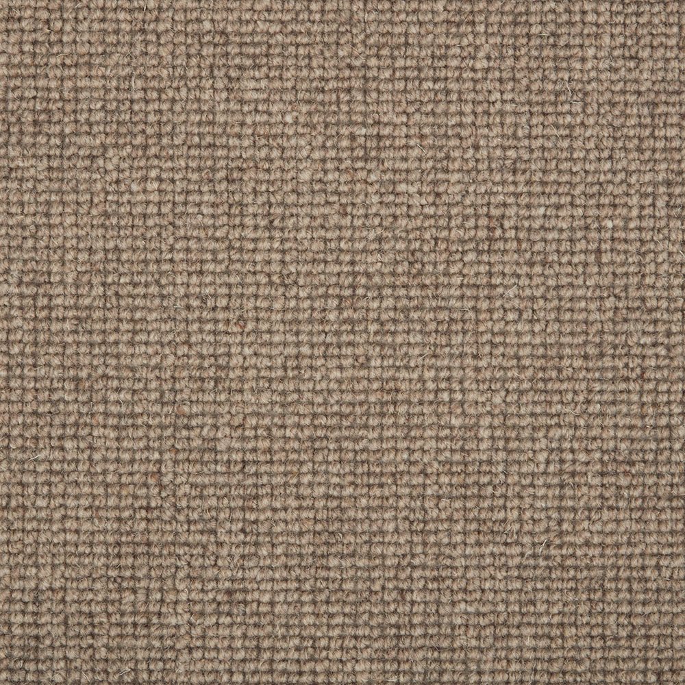 Shetland Wool Loop Carpet by Cormar Carpet Co featuring a textured woven design in neutral tones.
