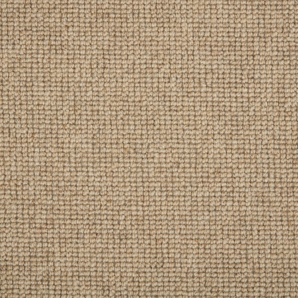 Shetland Wool Loop Carpet by Cormar Carpet Co, showing a close-up of textured wool loop pile in neutral tones.