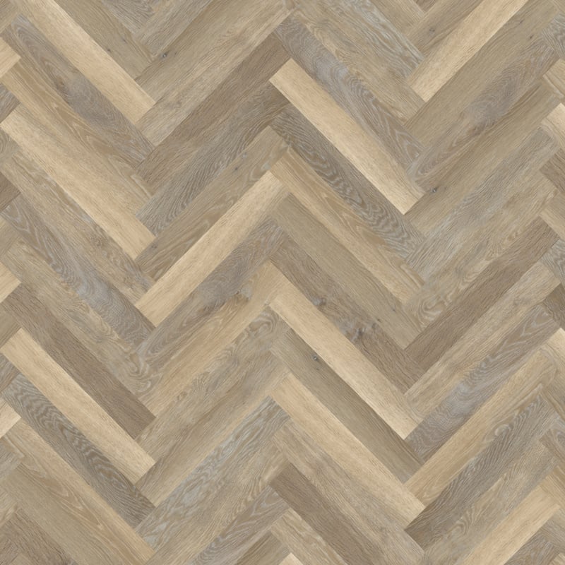 Karndean Knight Tile Parquet LVT flooring with a woodgrain pattern, showcasing the textured surface and detailed tile design.