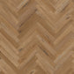 Karndean Knight Tile Parquet LVT flooring showing natural wood grain and geometric parquet pattern in warm brown tones.