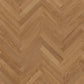 Karndean Knight Tile Parquet LVT flooring in natural wood finish showcasing detailed wood grain pattern and classic parquet design.
