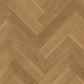 Karndean Van Gogh 28-inch plank parquet luxury vinyl tile (LVT) showcasing wood grain pattern and rich brown tones.