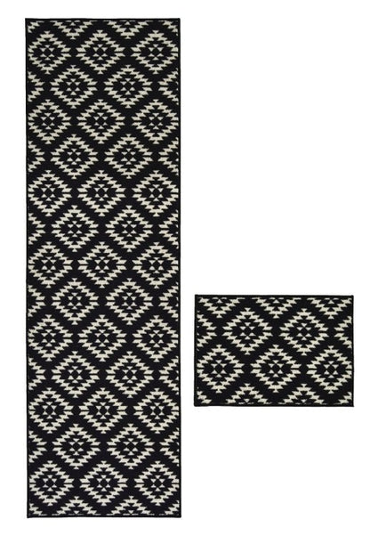 Decorative Aztec rug by Surefit Carpets featuring bold geometric patterns in earthy tones, perfect for adding style to any space.